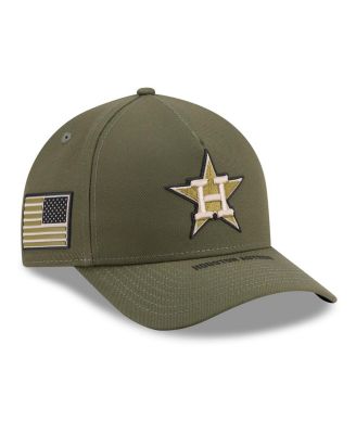 Men's Olive Houston Astros 2026 Armed Forces Day 9FORTY Adjustable Hat