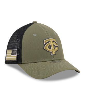 Men's Olive Minnesota Twins 2026 Armed Forces Day 39THIRTY M-Crown Flex Hat
