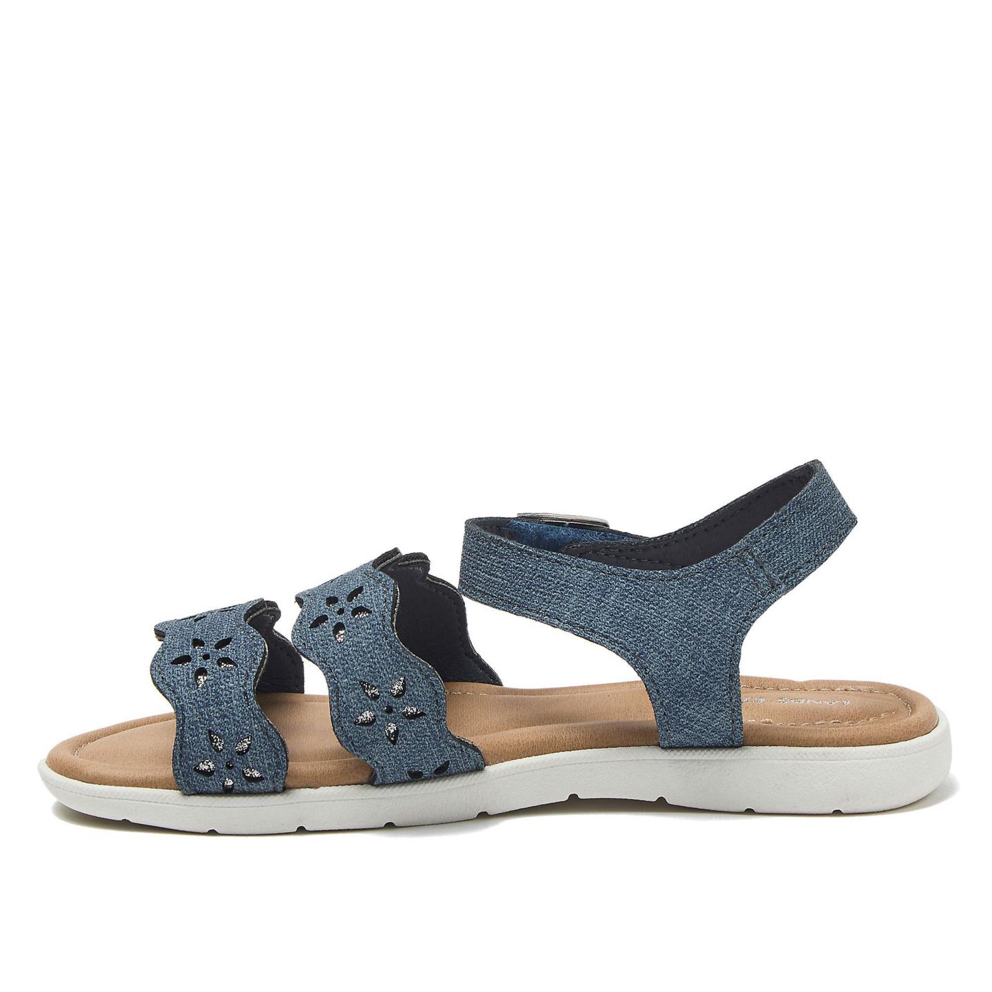 Сандалии Lands' End Easy On Flower Sandals для девочек, цвет: Синий — фото 3