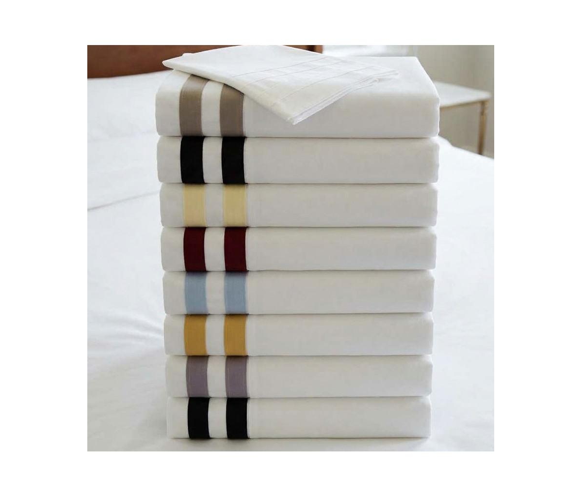 Egyptian Linens Banded Pillowcase Set Luxurious 608 Thread Count Usa