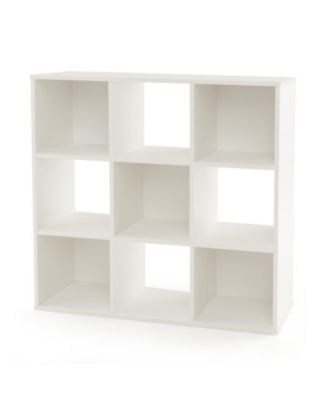 9-Cube Kids Bookcase with Storage Cubbies and Anti-Toppling Devices