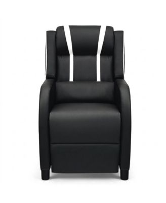Massage Gaming Recliner with Retractable Footrest and Lumbar Support