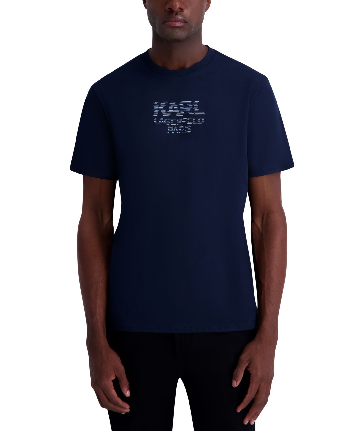 Мужская футболка KARL LAGERFELD PARIS Short-Sleeve, цвет: Тёмно-синий — фото 1