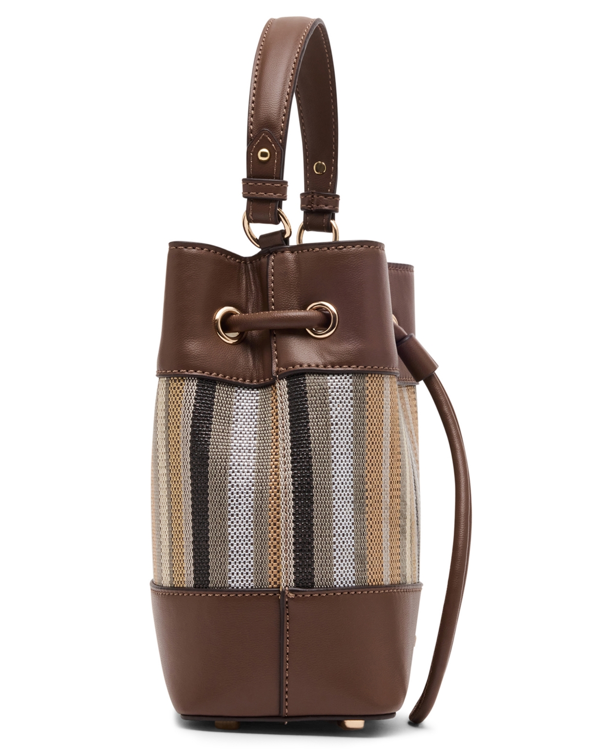 Anne Klein Stripe Mini Bucket Handbag