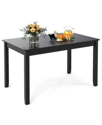 48 Inches Kitchen Dining Table Wood for 4 Rubber Wood Legs