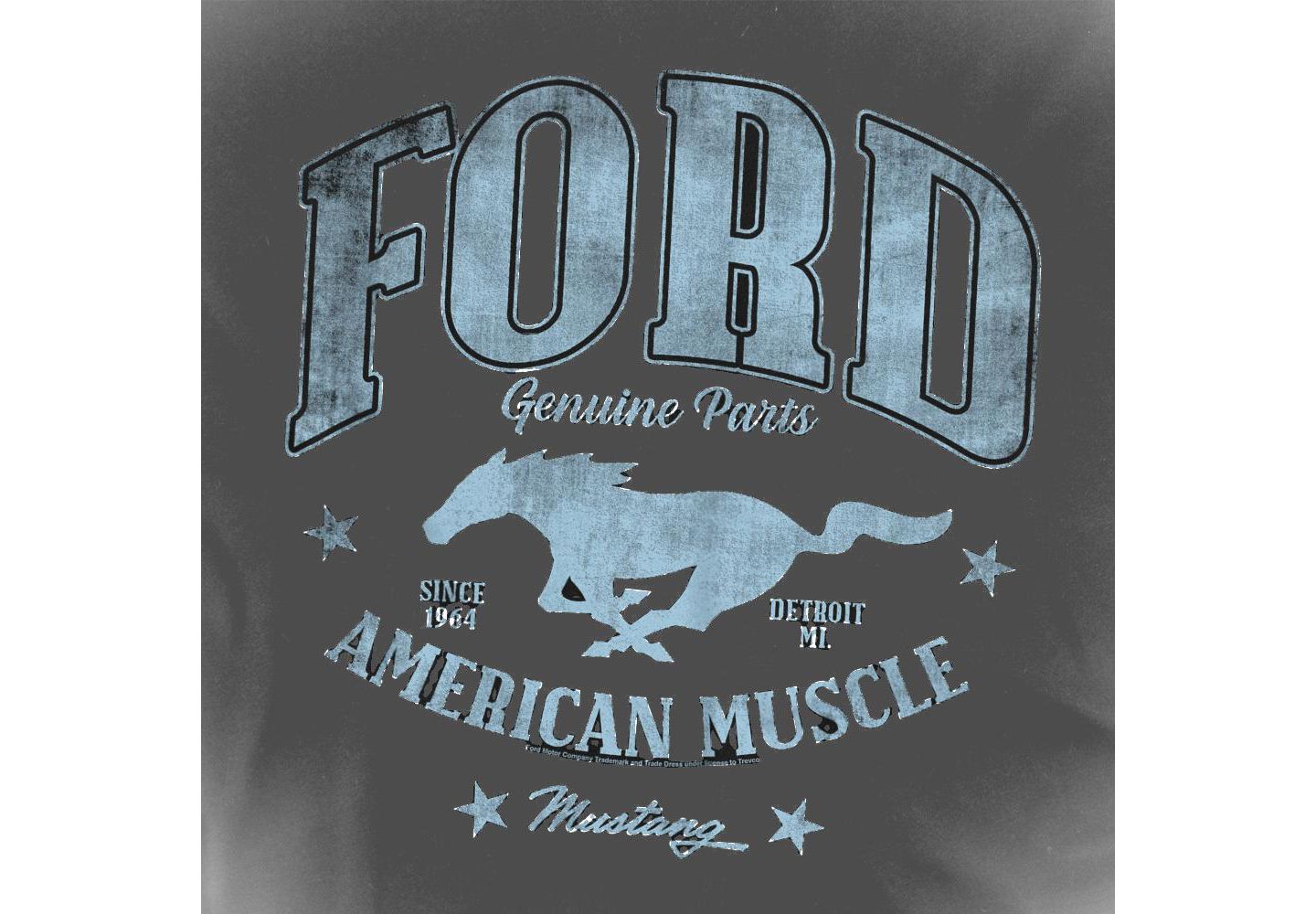 Мужская футболка Mustang Ford American Muscle, цвет: Чёрный — фото 3