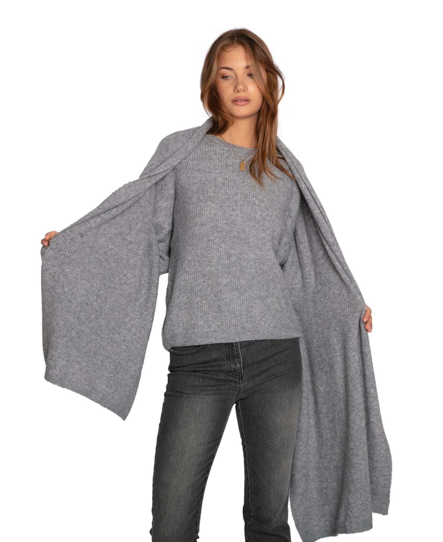 Women's Wrap Me Up Scarf Sweater