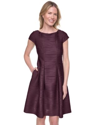 Jessica Howard Petite Boat Neck Cap-Sleeve Dress - Macy's