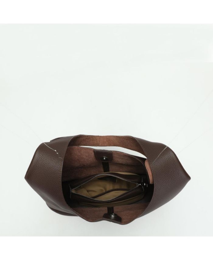 Susu Arc Leather Crescent Hobo Bag Soft Pebbled Shoulder Bag Casual
