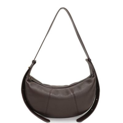 Vera Leather Crescent Bag Half-Moon Hobo Croissant Style Dumpling Shoulder Purse