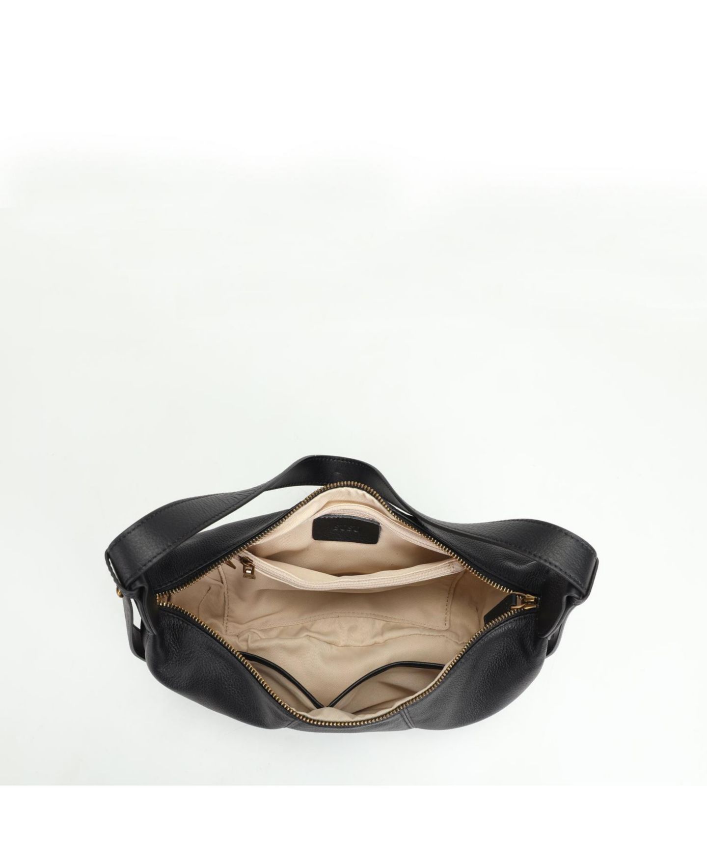 Женская сумка SUSU Vera Leather Crescent Bag Half-Moon Hobo Croissant Style Dumpling Shoulder Purse, цвет: Чёрный — фото 7