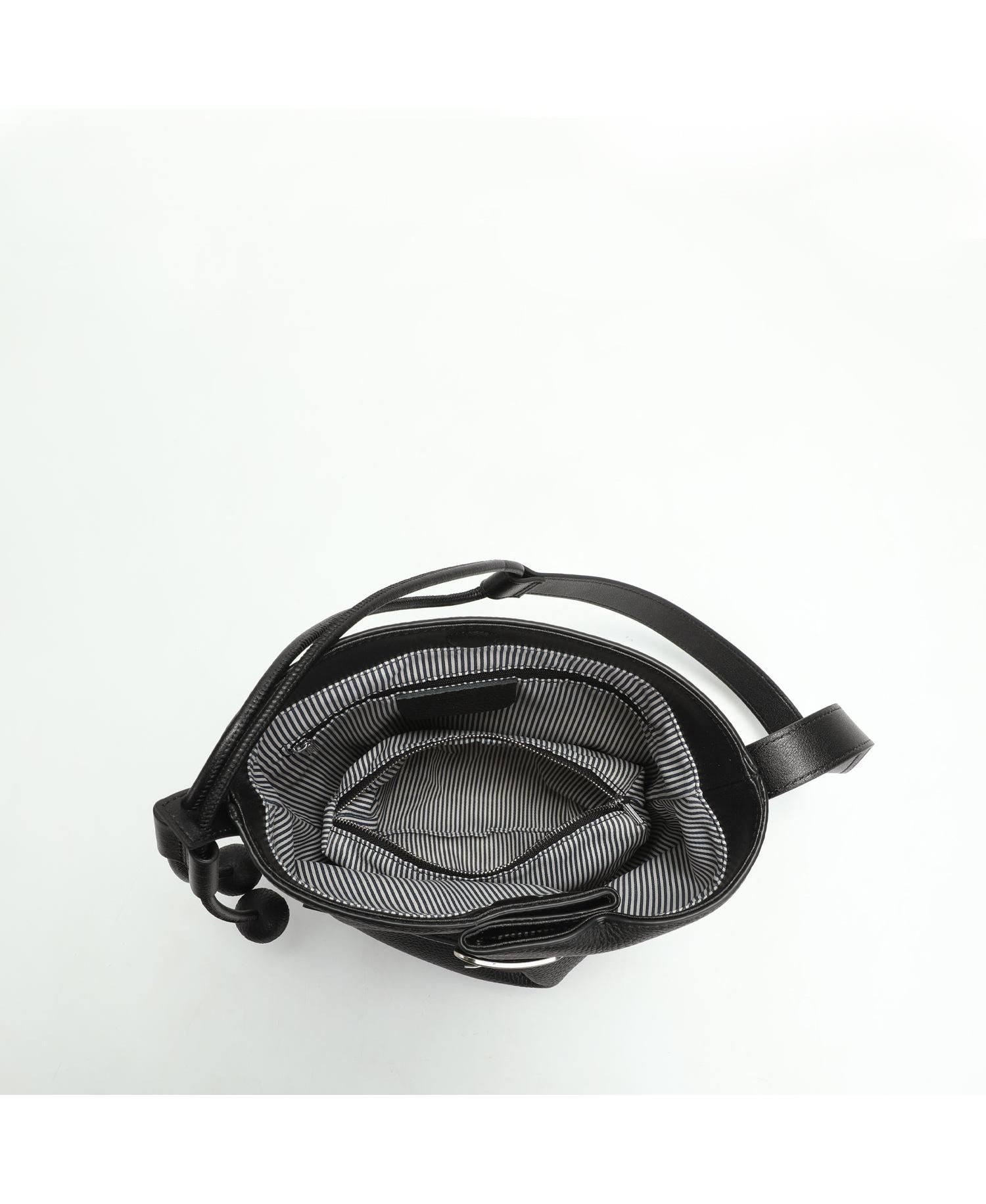 Solene Leather Bucket Bag Minimalist Shoulder Crossbody Purse