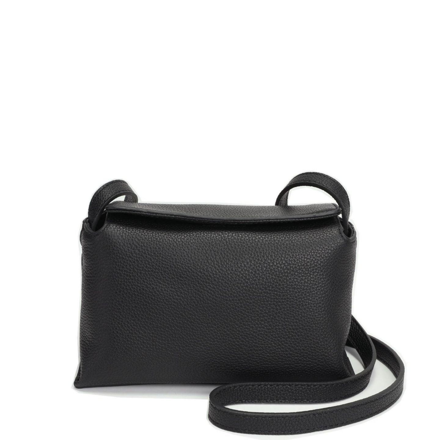 Женская сумка SUSU Ivy Small Pebbled Leather Crossbody Bag Minimalist Shoulder Bag Lightweight Everyday Purse, цвет: Чёрный — фото 1