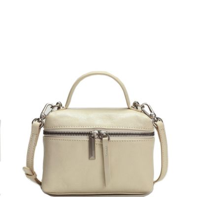 Bella Vintage Leather Vanity Case Crossbody Bag, Mini Box Top Handle Small Box Purse