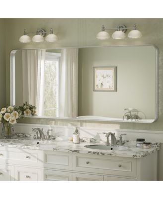 72" x 32" High-Strength Tempered Glass and Aluminum Alloy Framed Wall Decor Bathroom Vanity Mirror
