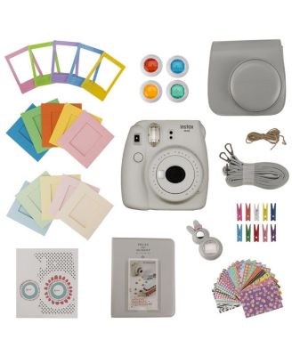 FujiFilm Instax Mini 9 Accessory Kit - Smoky White (Camera Not Included)