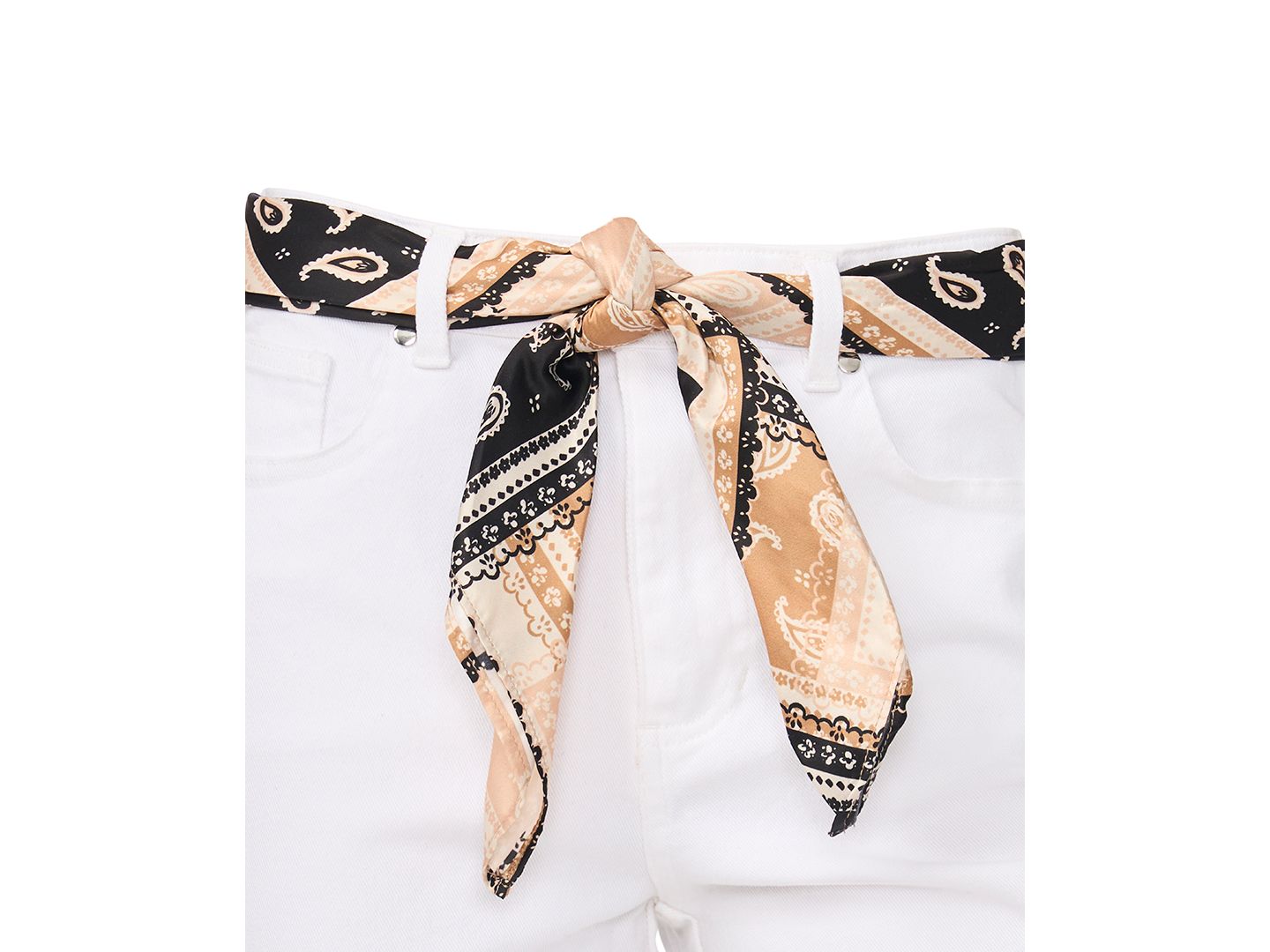 Женские джинсы CeCe Straight-Leg Cropped Jeans, цвет: Белый — фото 2