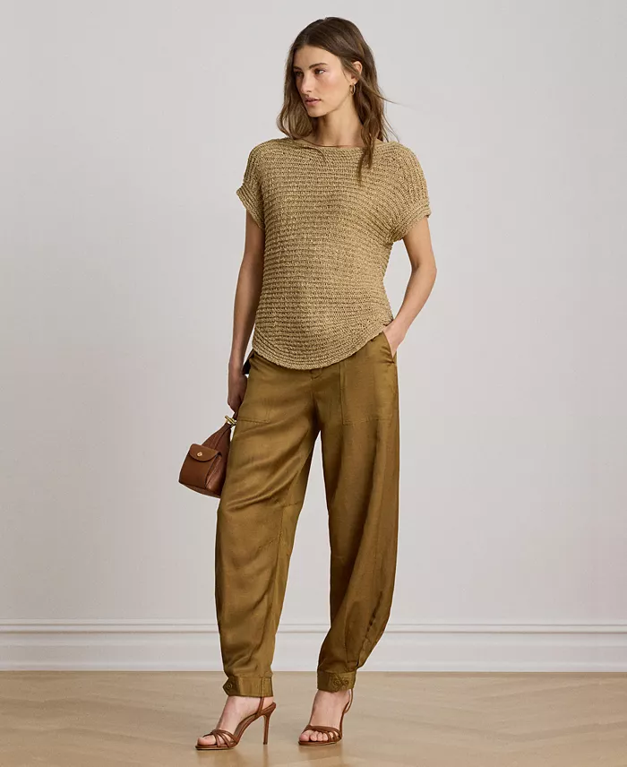 Women's Boat Neck Dropped Shoulder Sweater - thumbnail 7