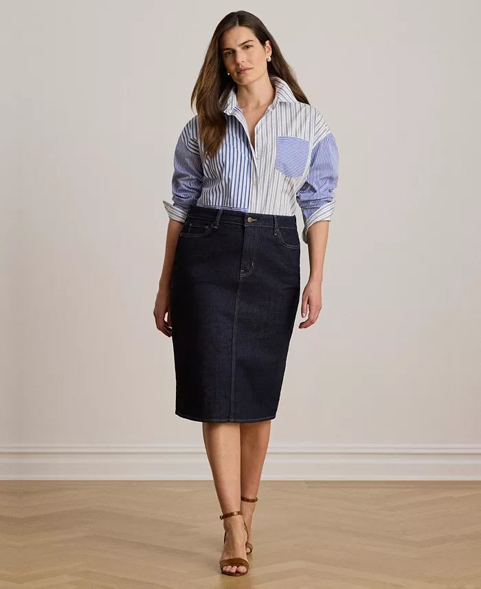 Denim Pencil Skirt - thumbnail 2
