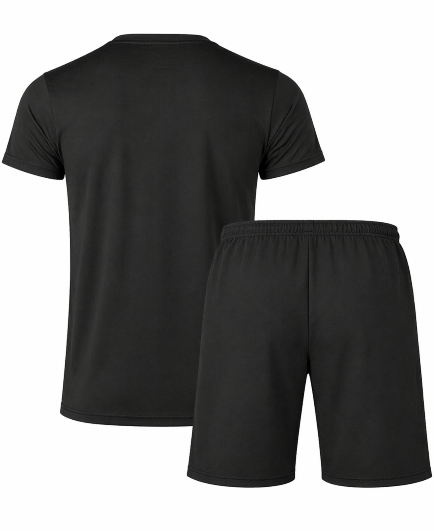 Мужской комплект Galaxy By Harvic Athletic T-Shirt and Shorts, 2-Piece Set, цвет: Чёрный — фото 2