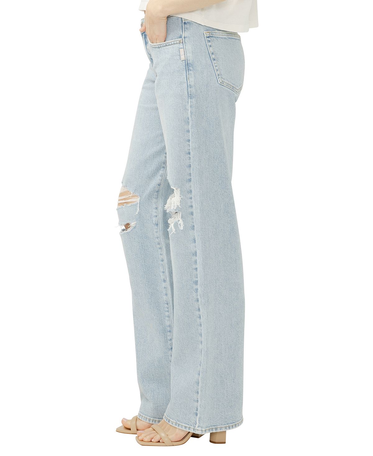 Silver Jeans Co. Women's Loose & Low-Rise Straight-Leg Jeans view 2 — MAYCSS fashion products