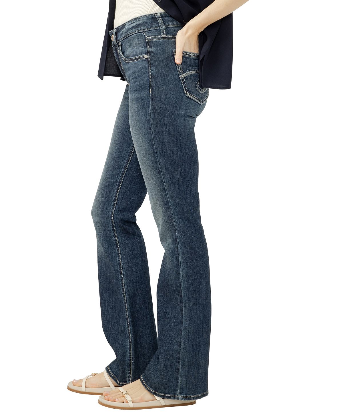 Silver Jeans Co. Women's Suki Mid-Rise Bootcut Luxe Stretch Jeans view 6 — MAYCSS fashion products