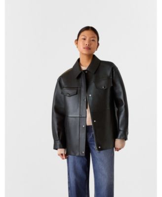 Women's Clean Bonded Leather Jacket
