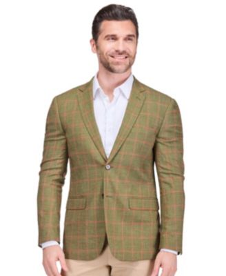 Men’s Plaid Slim Fit Sportcoat Blazer