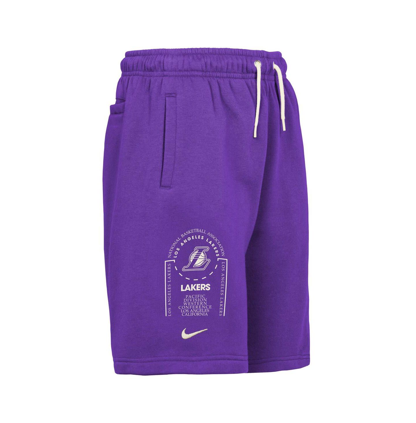 Детские шорты Nike Purple Los Angeles Lakers Courtside Club Fleece — фото 4