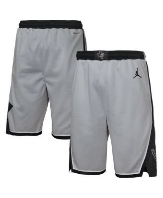 Big Boys and Girls Silver San Antonio Spurs Authentic Statement Edition Swingman Shorts