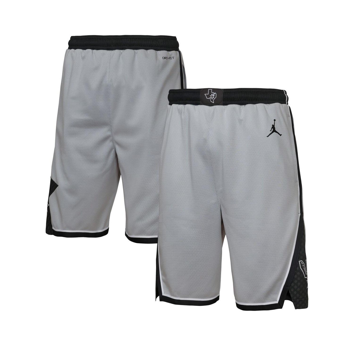 Big Boys and Girls Silver San Antonio Spurs Authentic Statement Edition Swingman Shorts