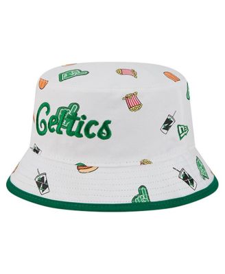 Men's White Boston Celtics Team Cheer Reversible Bucket Hat