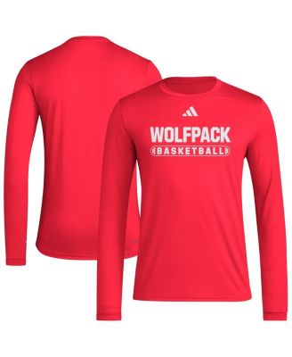 Men's Red NC State Wolfpack On-Court Pregame Long Sleeve T-Shirt