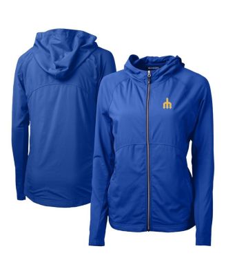 Women's Royal Seattle Mariners Adapt Eco Knit Hybrid Full-Zip Hoodie