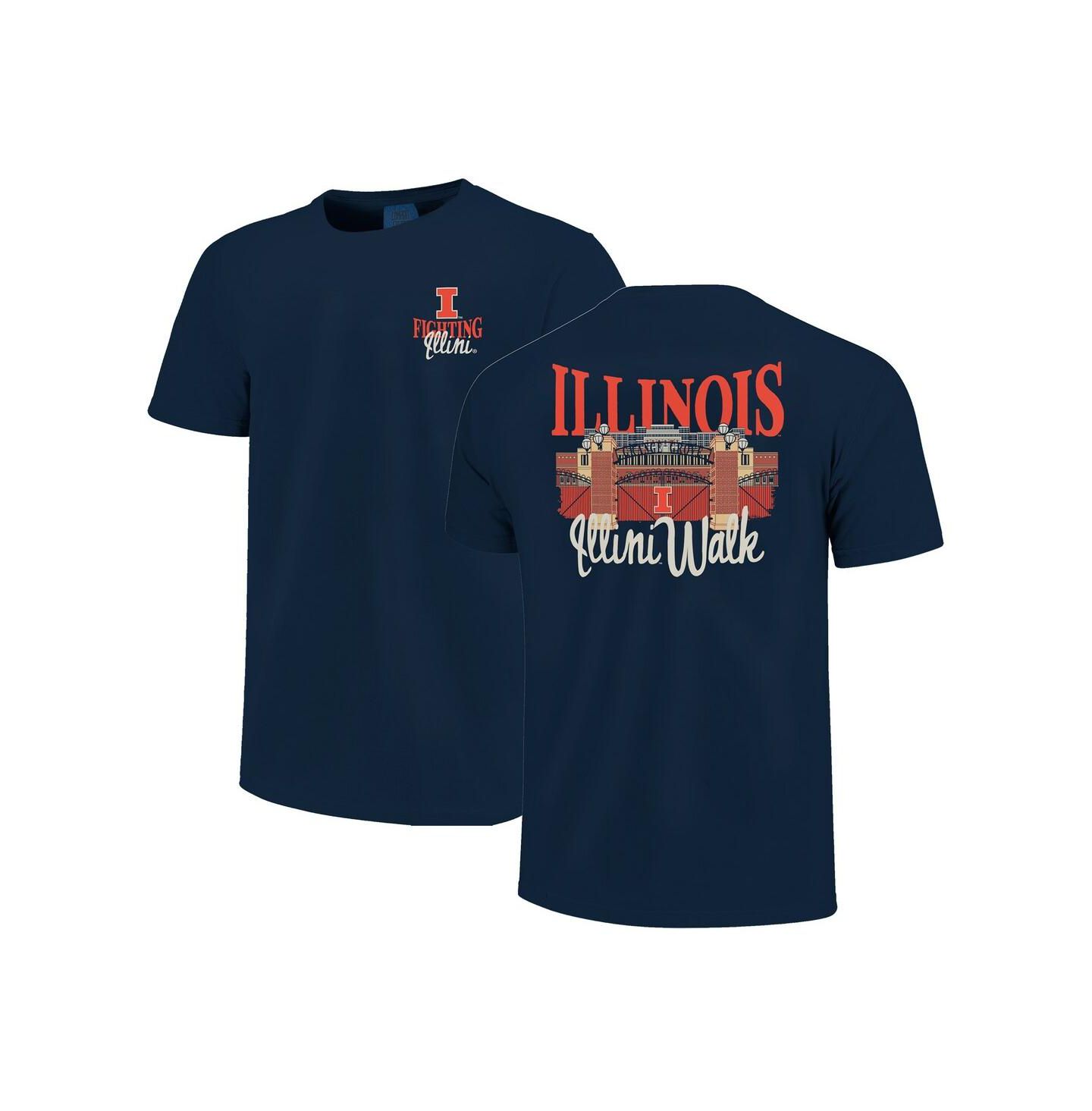 Футболка Image One Navy Illinois Fighting Illini Hyper Local Stadium Gates — фото 1