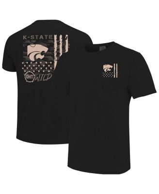 Men's Black Kansas State Wildcats Comfort Colors OHT Camo Overlay T-Shirt