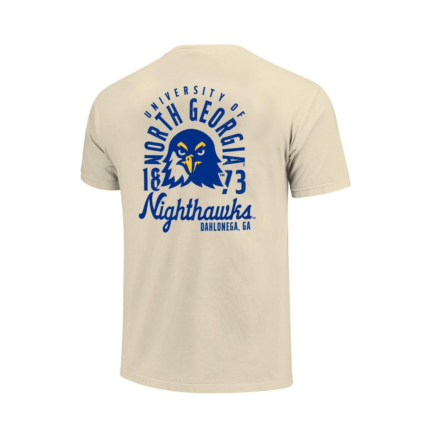 Мужская футболка Image One Cream North Georgia Nighthawks Comfort Colors Mascot Overlay — фото 3