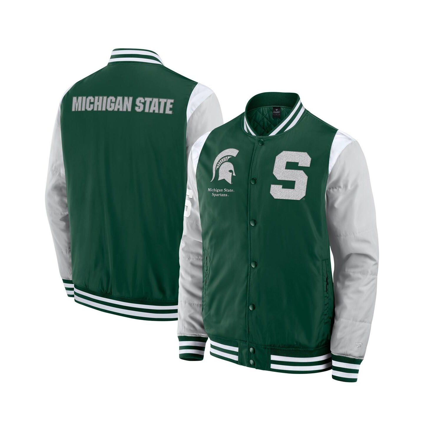 Мужская куртка Fanatics Green Michigan State Spartans Elements Elite Full-Snap — фото 1