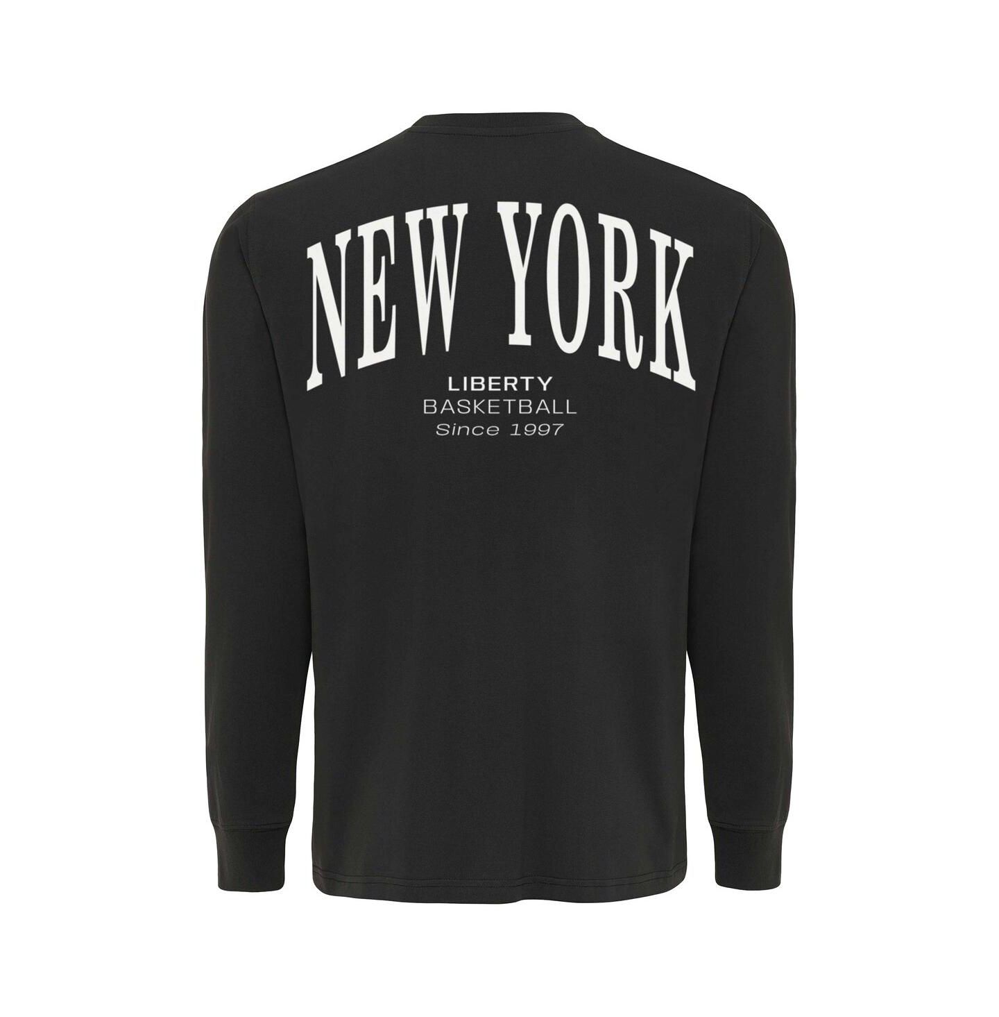 Футболка Sportiqe Anthracite New York Liberty Athletic Club Collection Sherwood Relaxed Fit Premium Long-Sleeve — фото 3