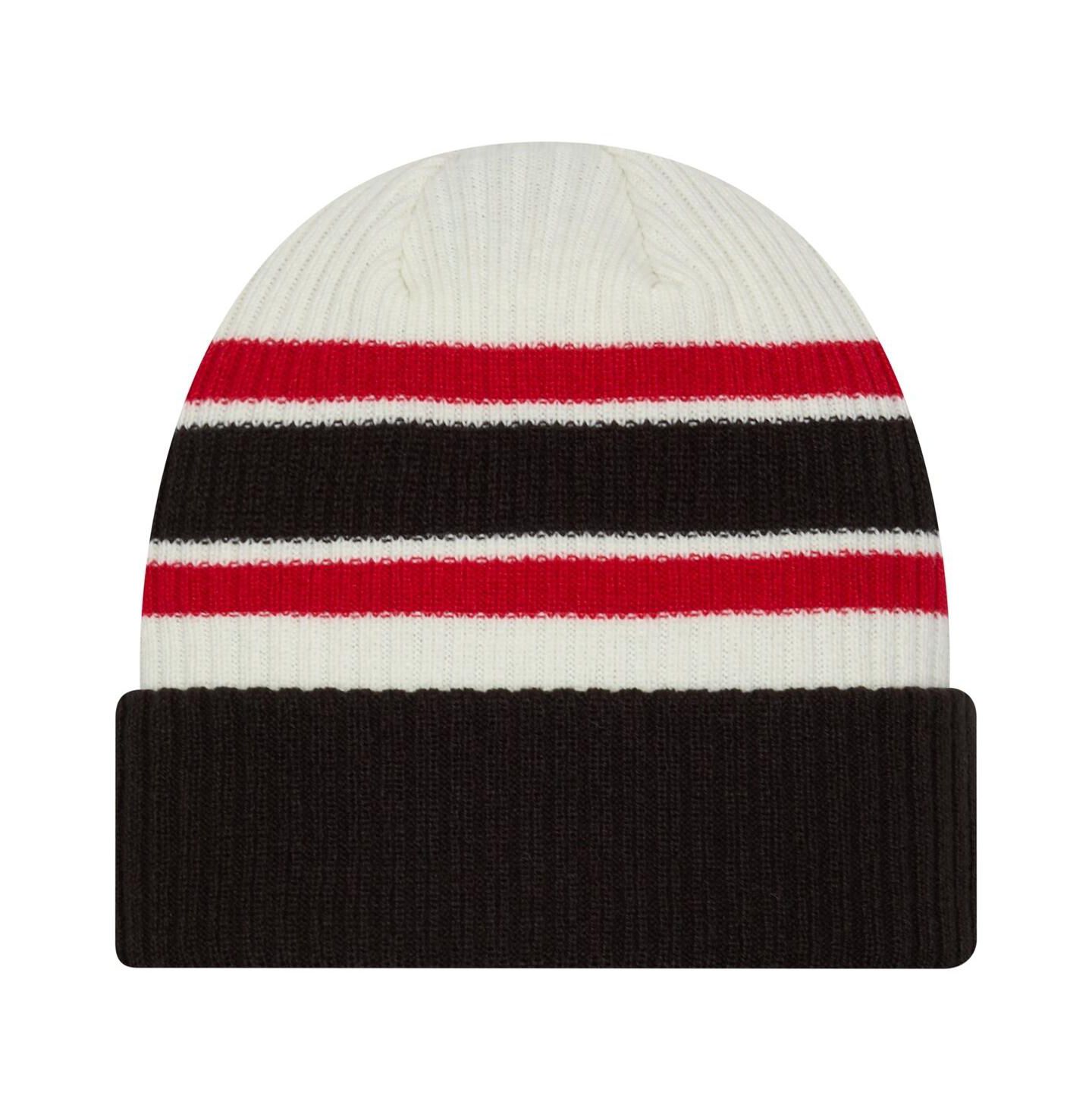 Мужская шапка New Era Cream/Black Buffalo Sabres Vintage Cuffed Knit Hat — фото 2