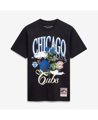 Men's Black Chicago Cubs Cooperstown Floral T-Shirt