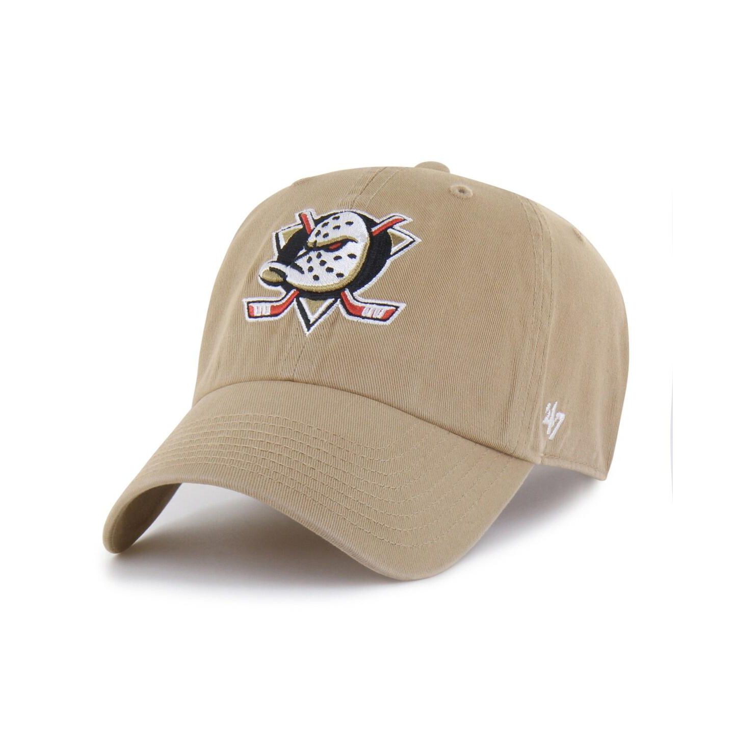 Мужская кепка '47 Brand Khaki Anaheim Ducks Logo Clean Up Adjustable Hat — фото 1