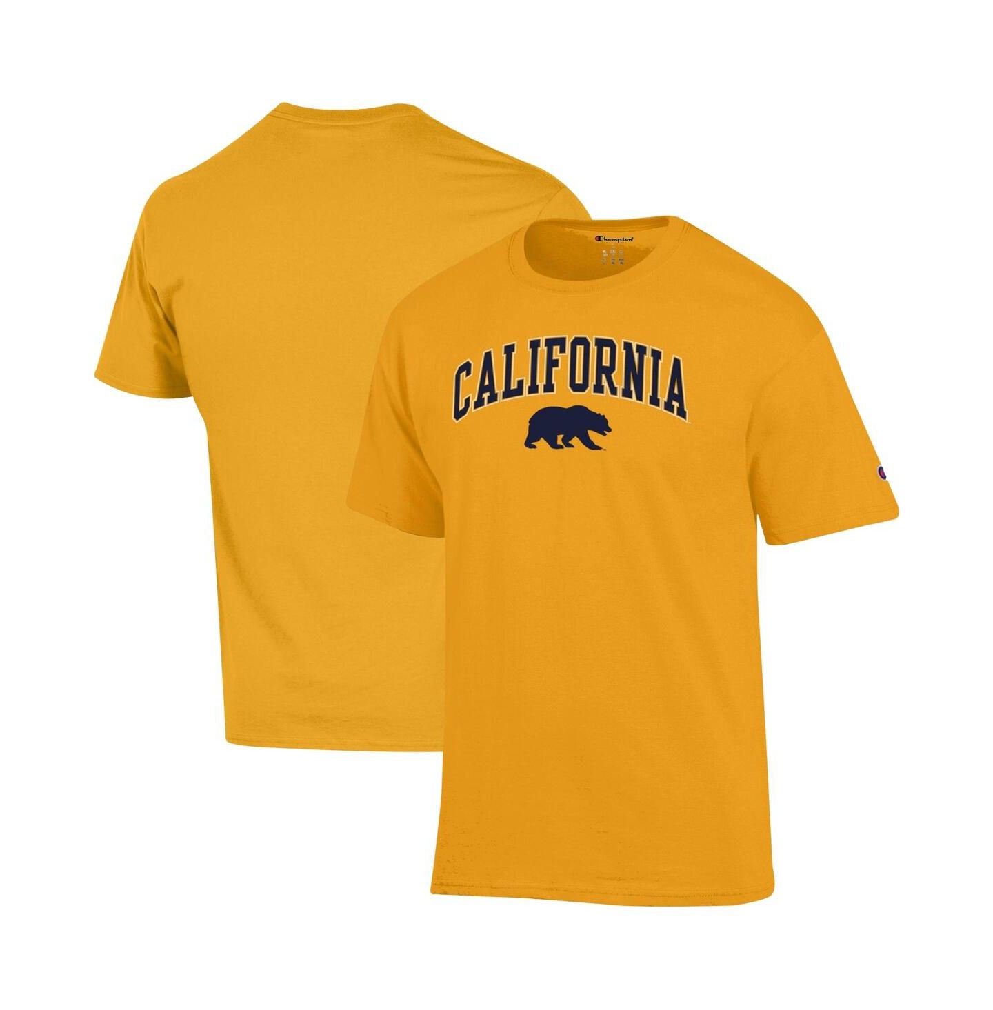 Мужская футболка Champion Heather Gray Cal Bears Arched Logo, цвет: Золотой — фото 1