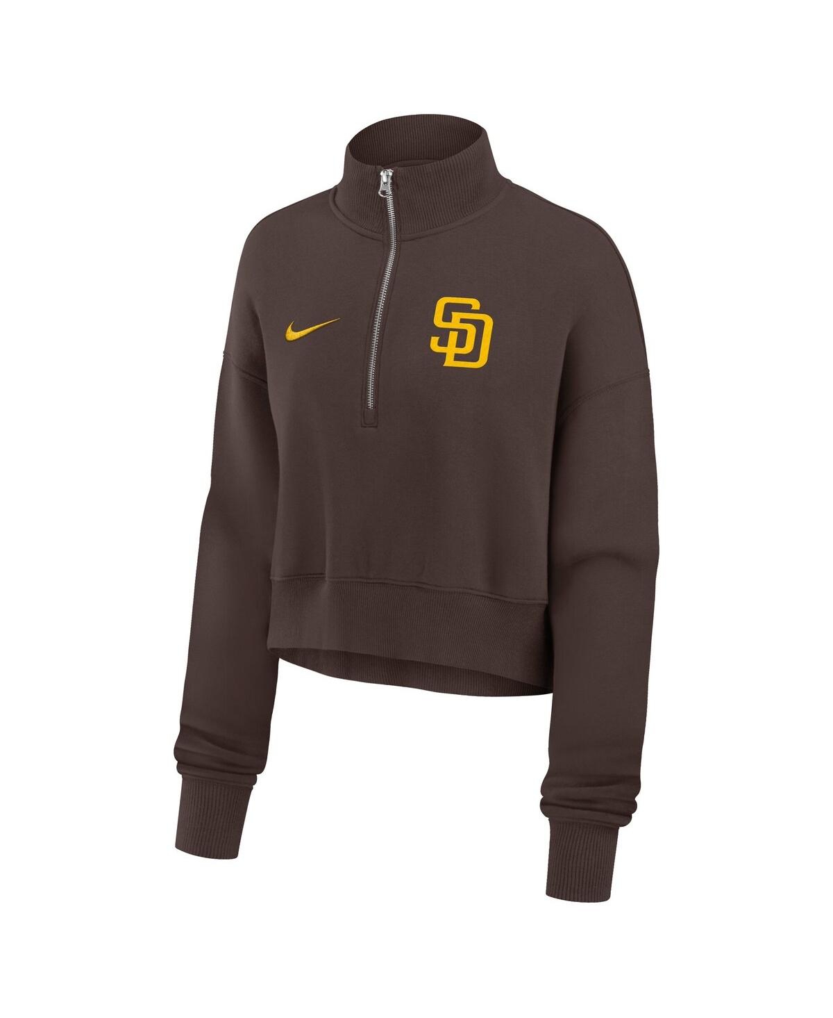 Nike Women's Brown San Diego Padres Primetime Phoenix Fleece Half-Zip Sweatshirt