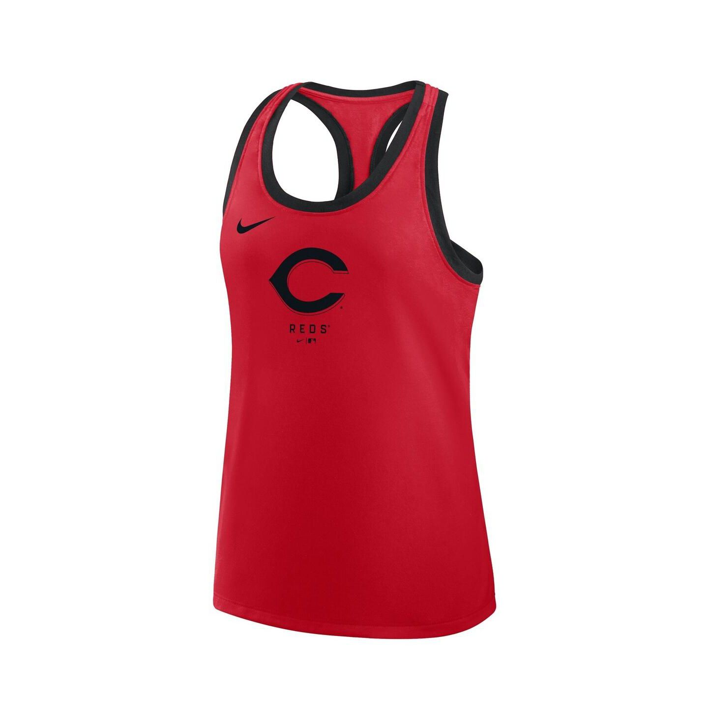 Женский топ Nike Red Cincinnati Reds Tri-Blend Dri-FIT Racerback — фото 2