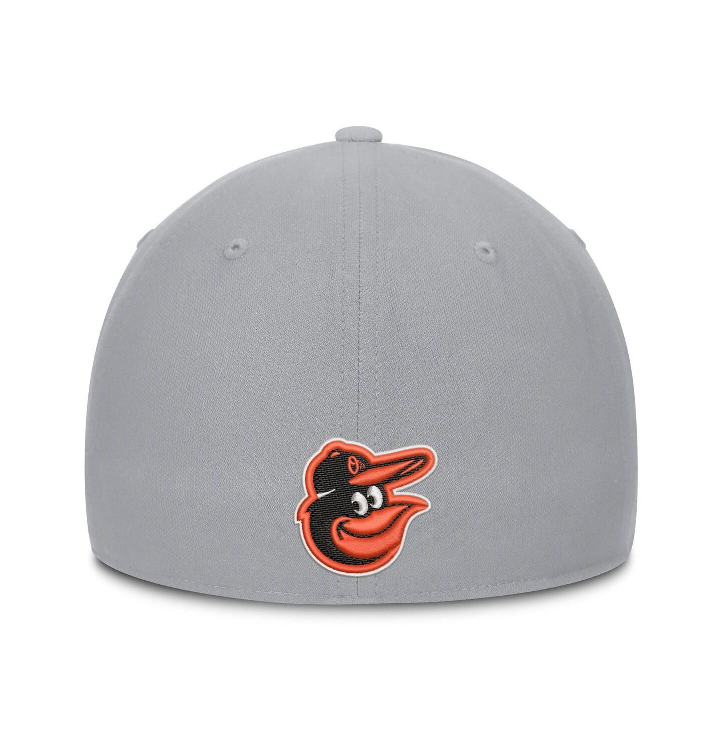 Мужская кепка Nike Gray Baltimore Orioles Primetime Rise Dri-FIT Flex Hat — фото 4