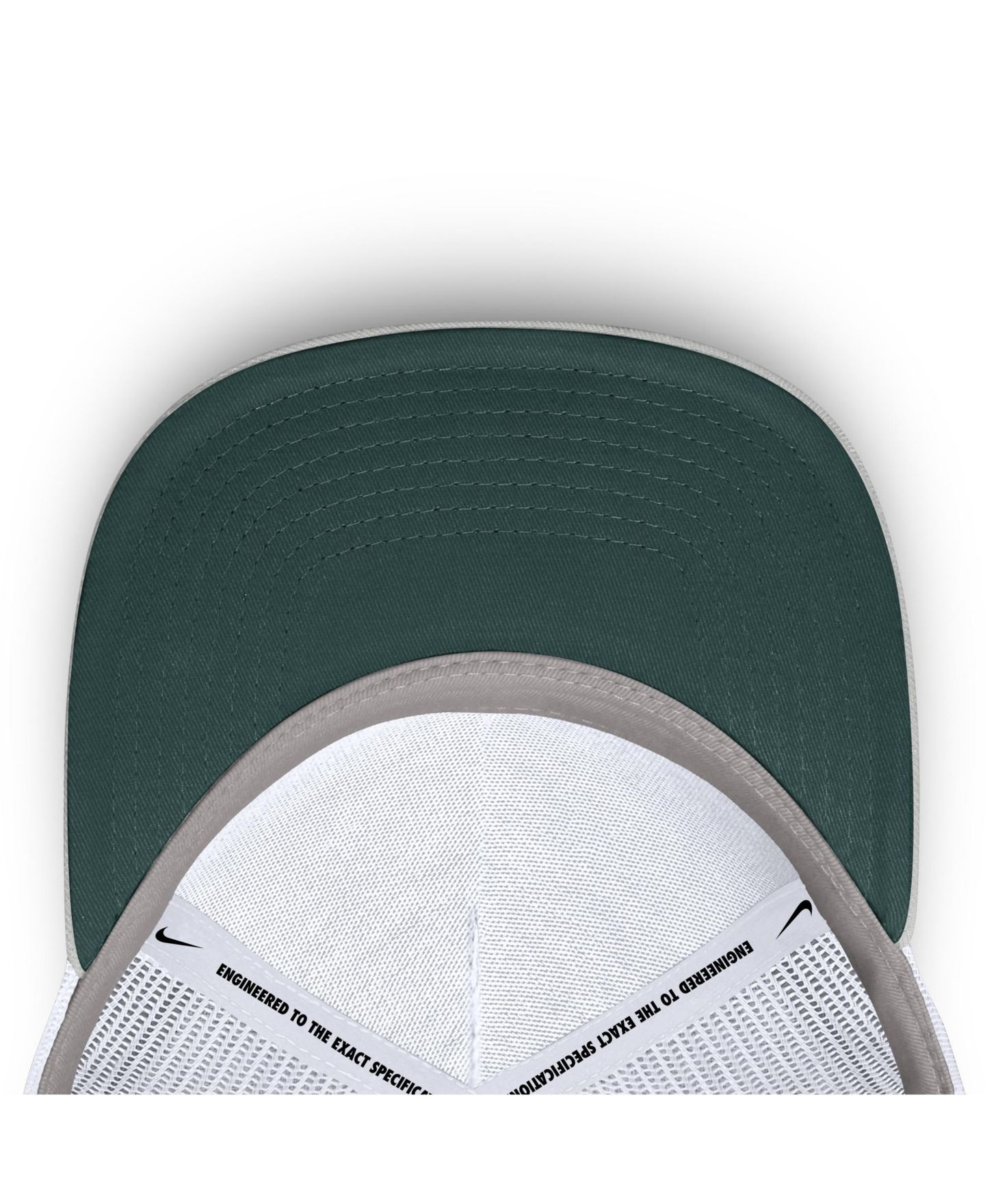 Кепка Nike Gray Michigan State Spartans 2026 Basketball Refresh 5-Panel Rise Trucker Hat — фото 5