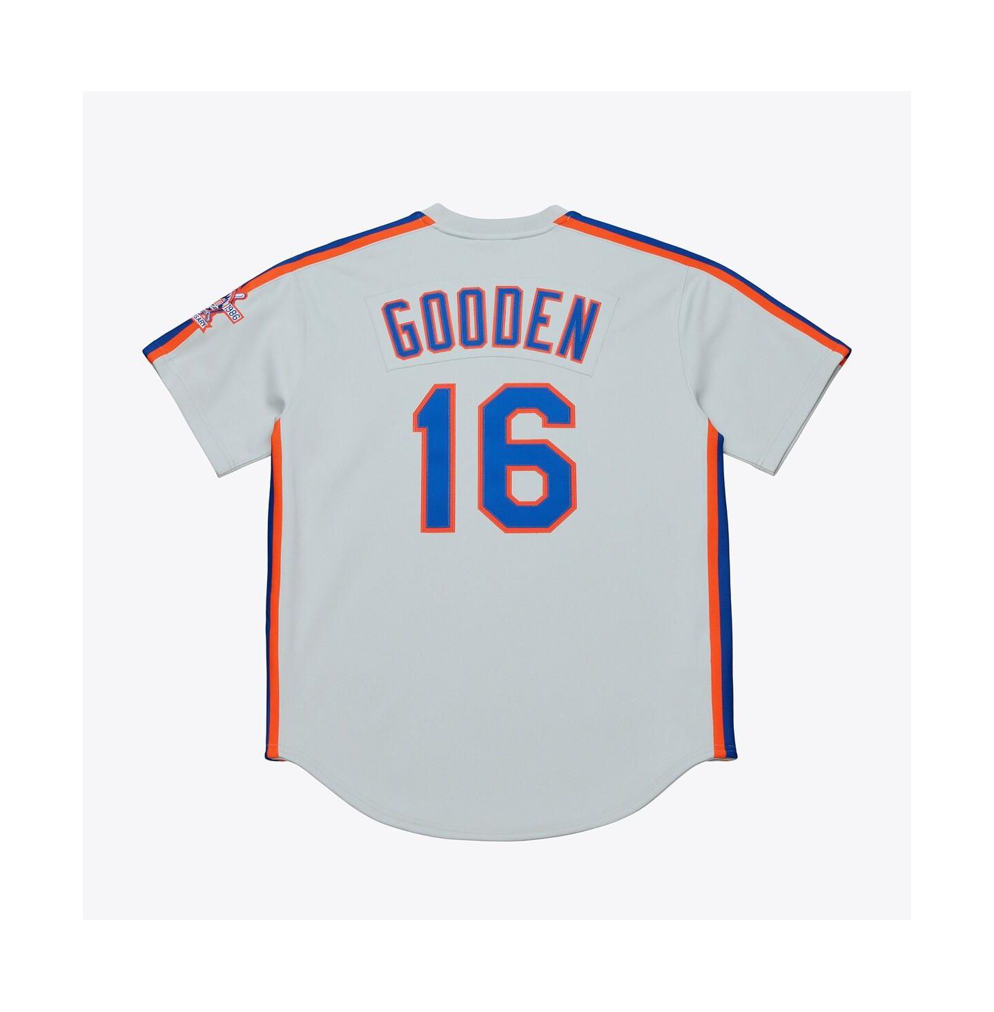 Мужской топ Mitchell & Ness Dwight Gooden White New York Mets 1986 Authentic Jersey — фото 2