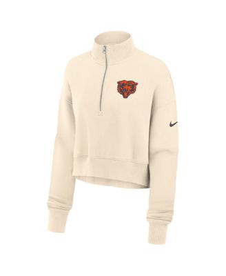 Nike Women's Cream Chicago Bears Legacy Phoenix Fleece Cropped