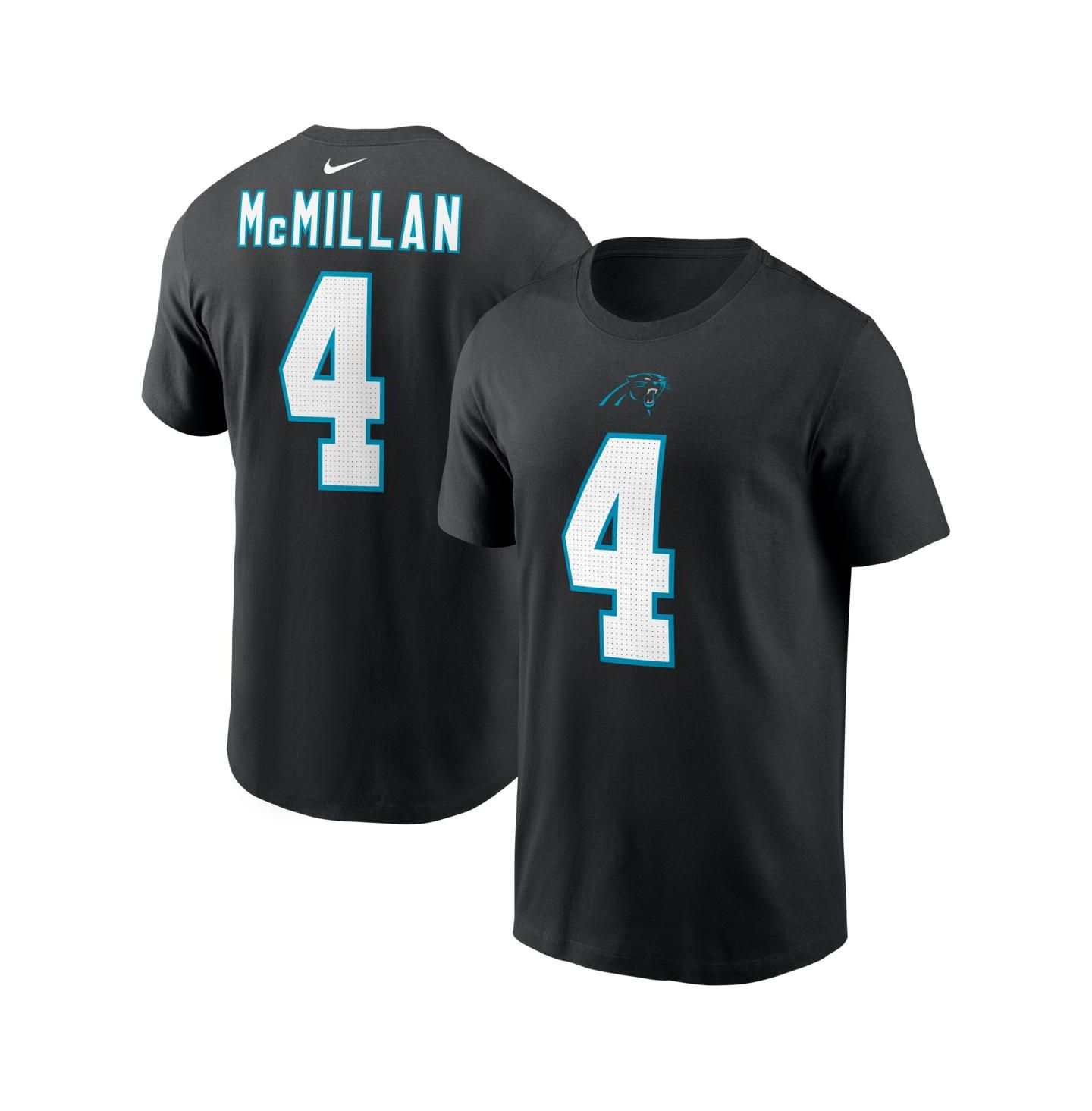 Мужская футболка Nike Tetairoa McMillan Black Carolina Panthers Name & Number — фото 1